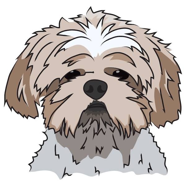 Shih Tzu Dog Decal, Dog Lover Decor Vinyl Sticker